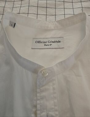 Officine General Mandarin Collar Shirt